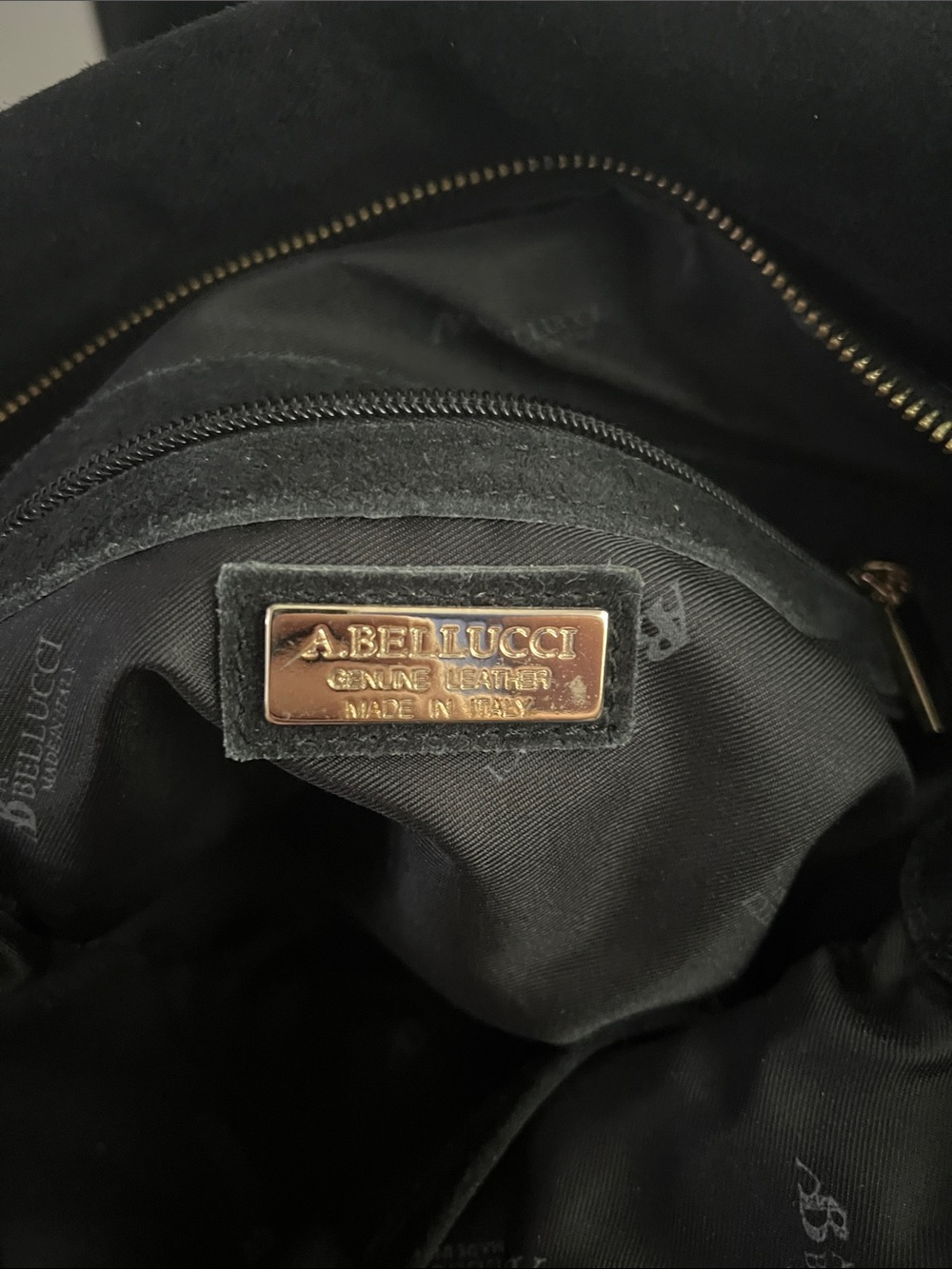 Black Studded Leather Shoulder Bag - Picture 3 of 4